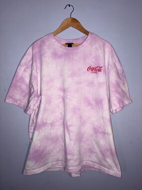 H&M Pink Tie-Dye Coca-Cola Classic Logo Tee